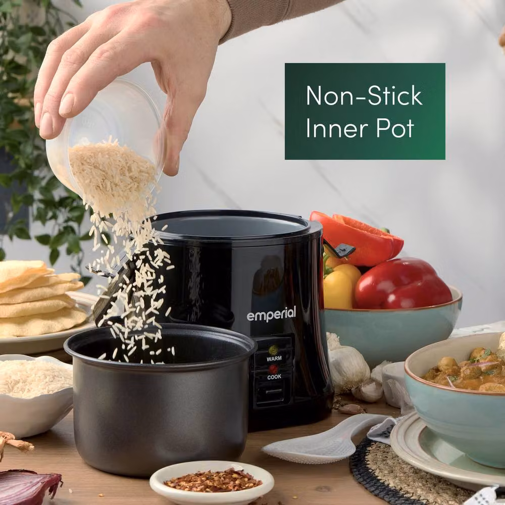 Emperial Mini Electric Rice Cooker and Steamer, 0.3 l, Black – 8