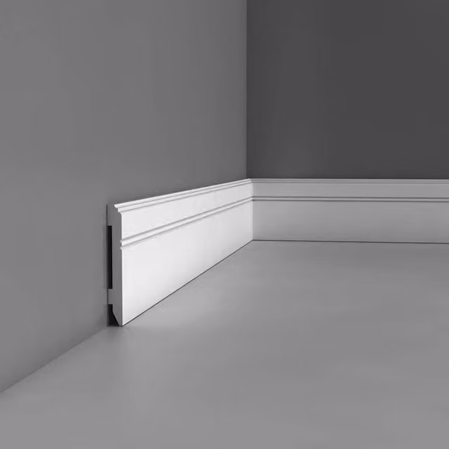 Orac Decor Luxxus Collection White Flexible Skirting Cable Channel