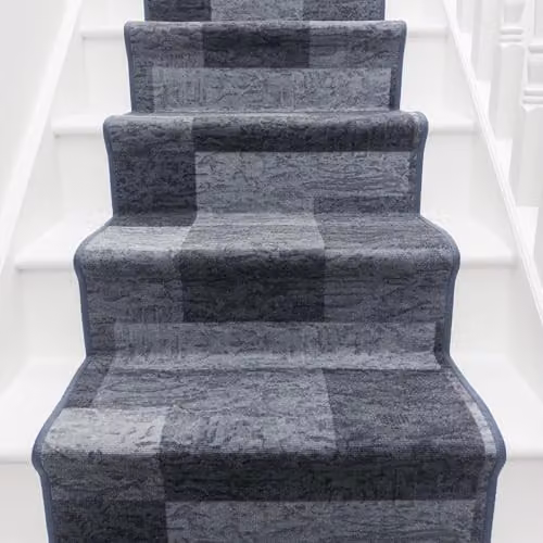runrug Icona Hardwearing Stair Runner Rug in Grey, W: 100 cm x L: 570 cm – 5