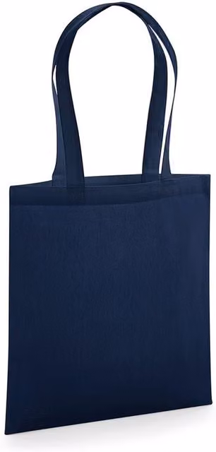 Westford Mill Premium Cotton Tote Bag in Blue, W/D/H: 42.0 x 38.0 cm