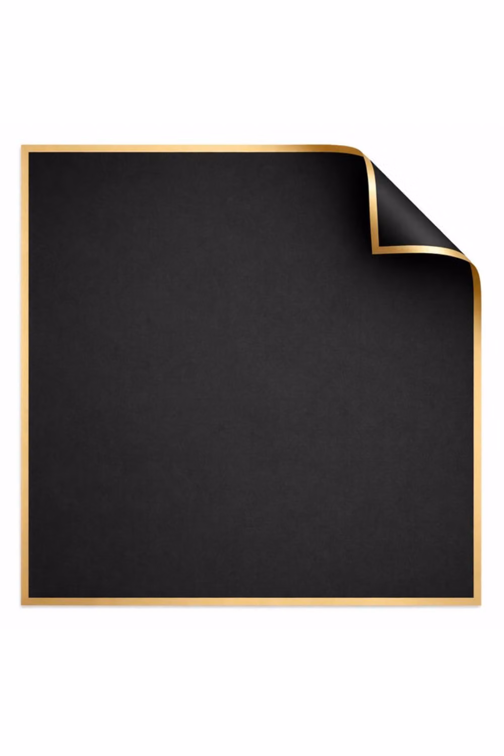 KDMD Korean Style Pre Cut Cello Wrap Sheets in Black with Gold Border, 100 Pack – 2