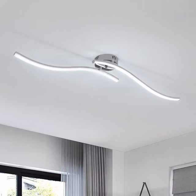 COMELY 30W LED Ceiling Light with Dual Wave LED Boards in Silver