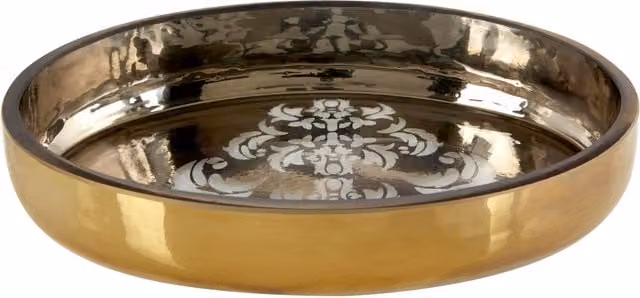 Orsina Elissa Oval Freestanding Soap Dish in Gold Glass