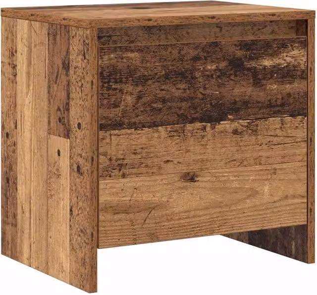 Berkfield Home Rustic Bedside Cabinet in Brown Engineered Wood – 1