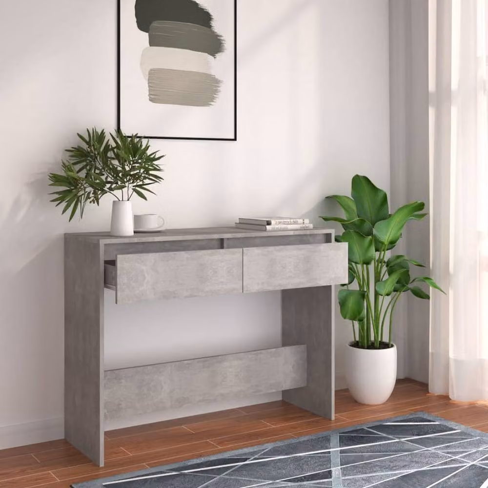 Berkfield Home Decorative Console Table in Grey, W/D/H: 100 x 35 x 76.5 cm – 2