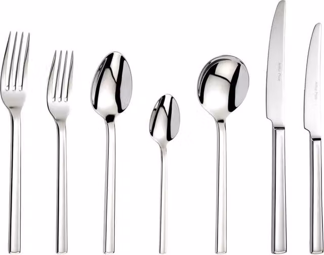 Arthur Price Horizon 58 Piece Polished Stainless Steel Cutlery Set for 8 People in Silver – 1