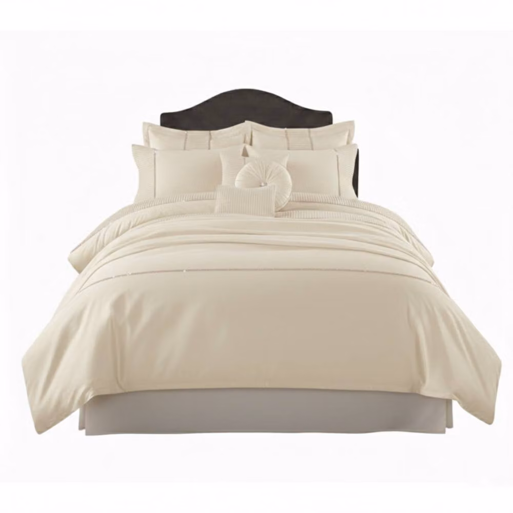 Snug City Luxury Embroidered Duvet Cover Set in Beige, Super King, 200 x 200 cm – 2