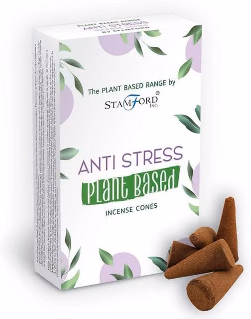 Stamford Anti Stress Plant Based Incense Cones, White and Brown