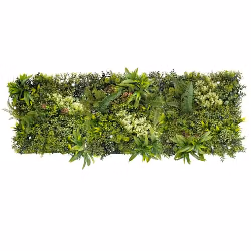 Ark Mat Meadow Nest Artificial Floral Wall Panel in Green and Purple, W: 50 cm, H: 150 cm