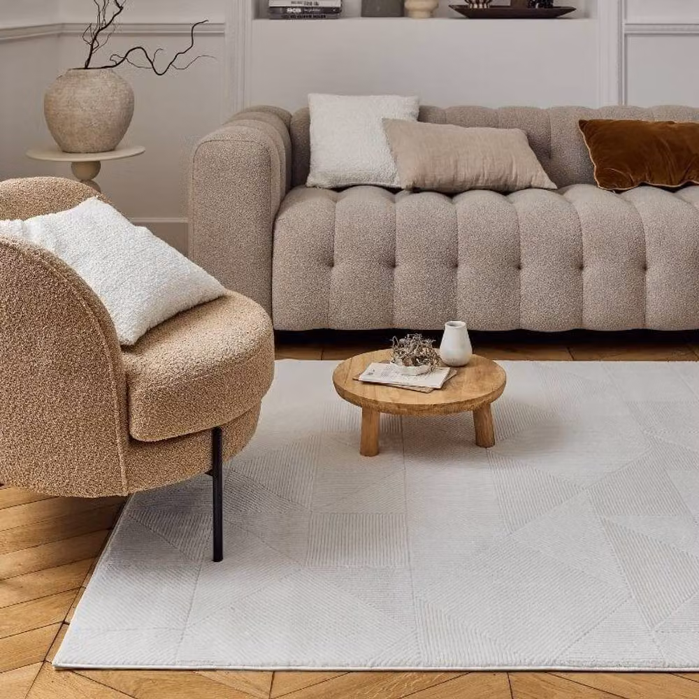 THE RUGS Carmel Geometric Modern Ivory Rug, W: 160 cm, L: 230 cm – 4