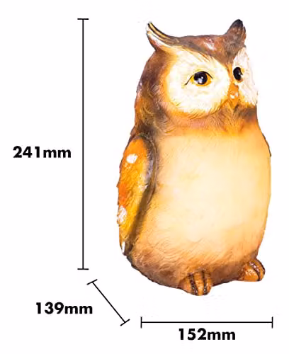 St Helens Home & Garden Solar Owl Garden Ornament with Light Up Body – 4