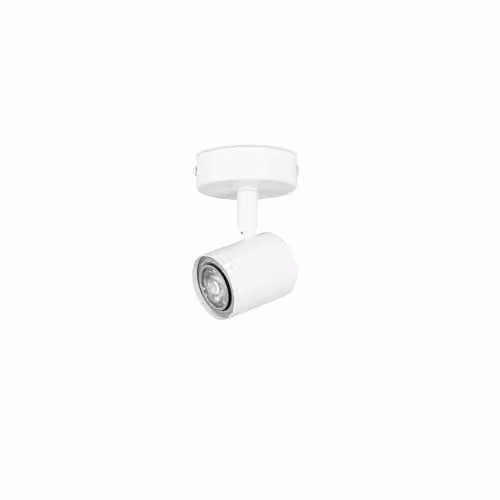 Netlighting FORLIGHT Keeper Simple Single Adjustable GU10 Ceiling Spotlight, White