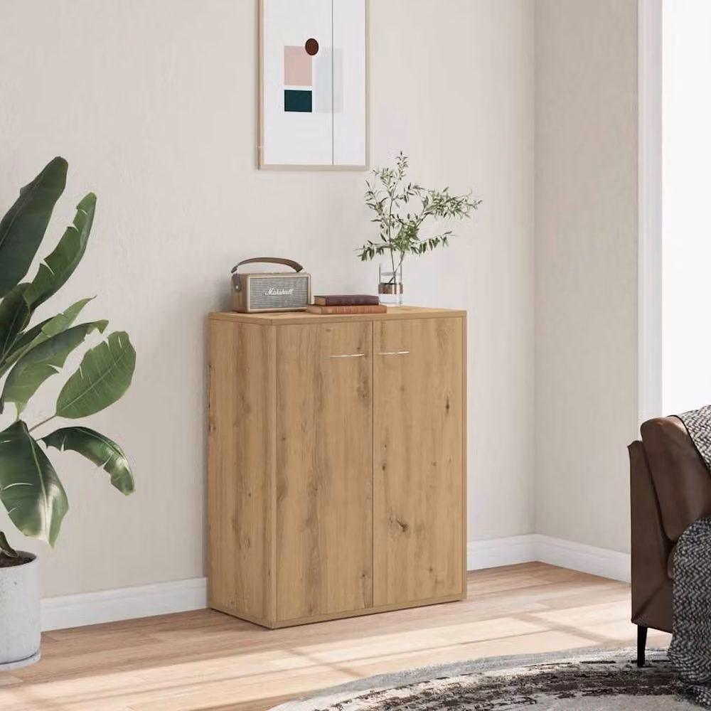 Berkfield Home Artisan Oak Sideboard in Brown, W/D/H: 60 x 30 x 75 cm – 2