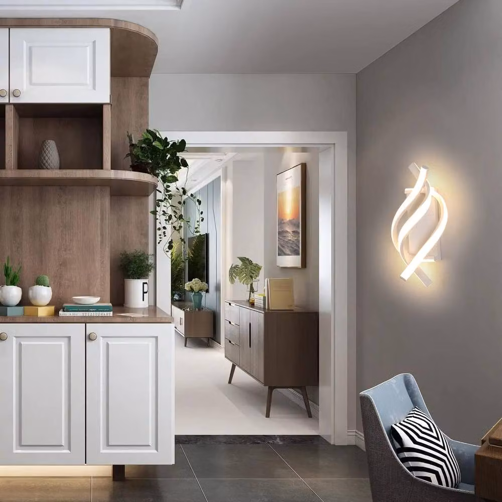 COMELY 22W LED Spiral Wall Light in White with Warm White 3000K Glow – 2