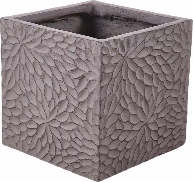 Livingandhome Heavy Duty Concrete Flower Pot Planter in Grey, Diameter: 30.2 cm