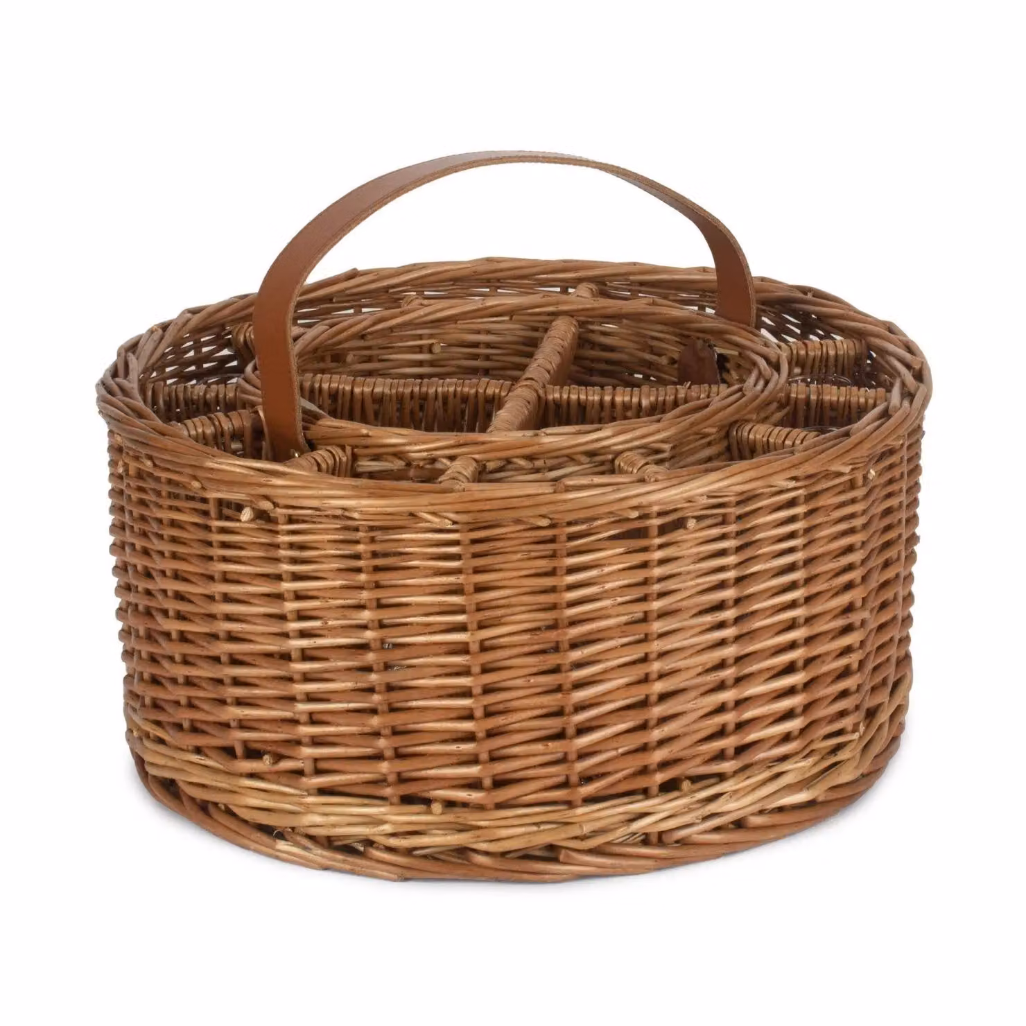 Red Hamper Wicker Garden Party Basket in Brown and Red – 2