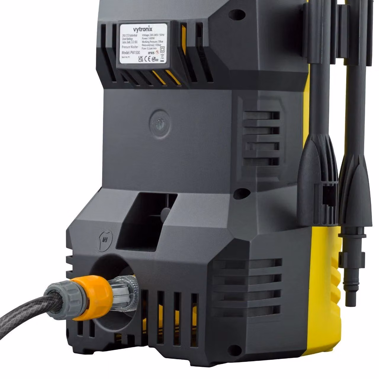 Vytronix PW1500 Compact 1400W Pressure Washer in Yellow – 3