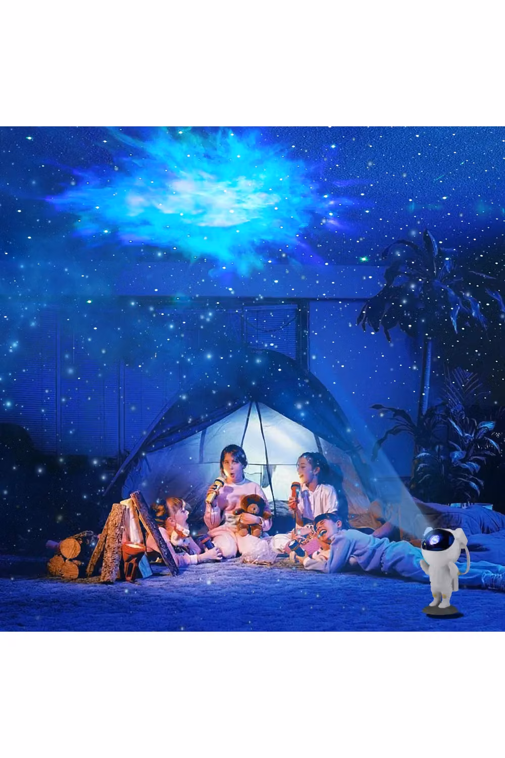 Living and Home Astronaut Space Warrior Galaxy Night Light Star Projector in White – 3