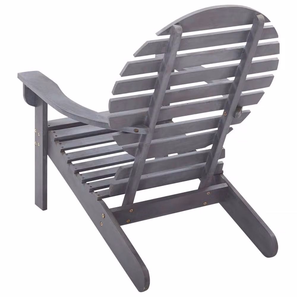 Berkfield Home Adirondack Chair in Grey Solid Acacia Wood – 2