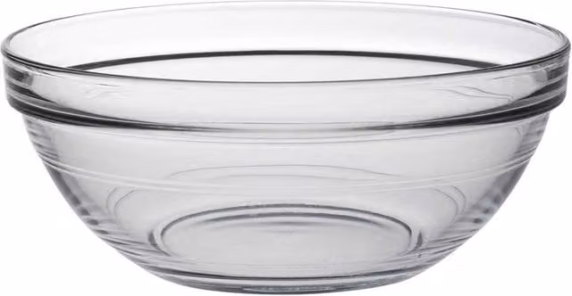 Havendro Set of 6 Duralex Lys Clear Glass Serving and Mixing Bowls, Diameter: 17 cm – 1