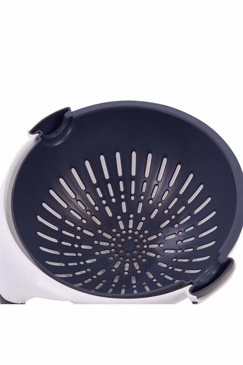 Garden Sanctuary Multi-Function Vegetable Slicer and Grater Set with Drain Basket in White – 3