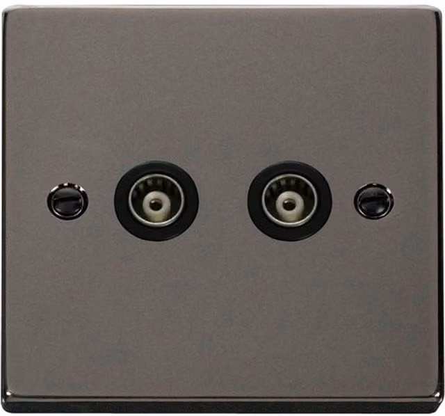 SE HOME Black Flush Socket Plate