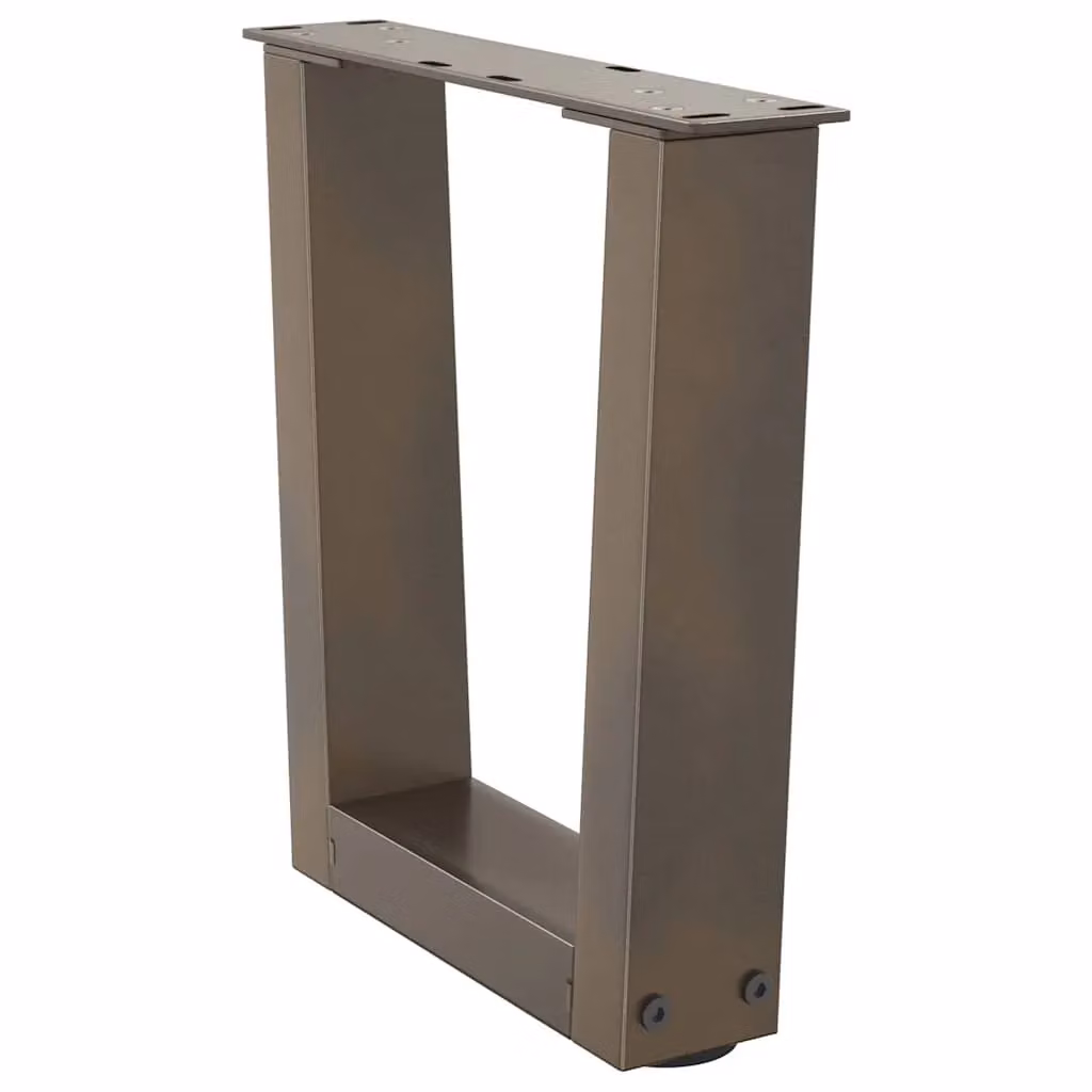 Berkfield Home V-Shape Dining Table Legs, 2 Pieces, Brown Steel, W: 30 cm x D: 30 cm x H: 30 cm – 3