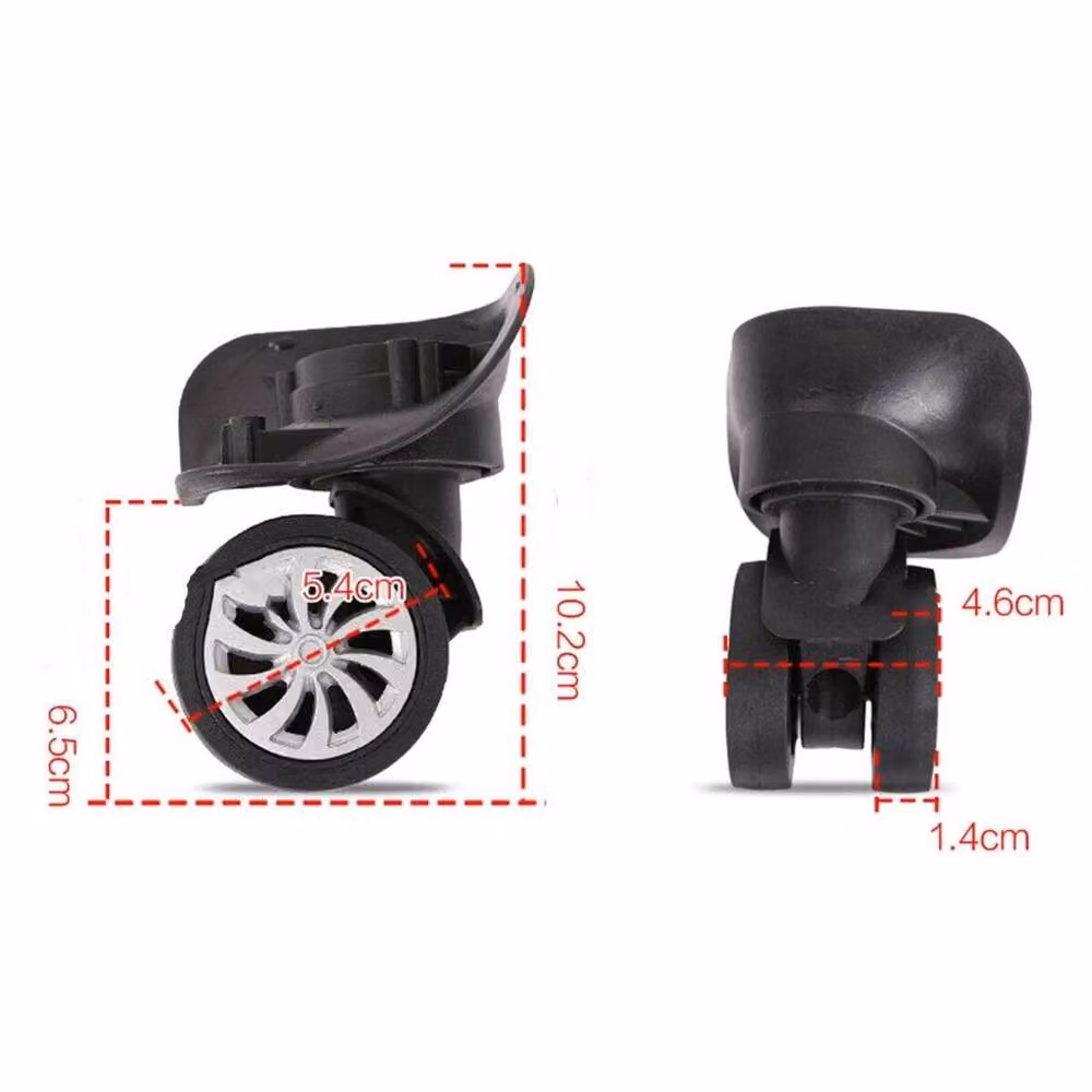 FLAVORA 8-Piece Set of Black Swivel Suitcase Luggage Casters – 3
