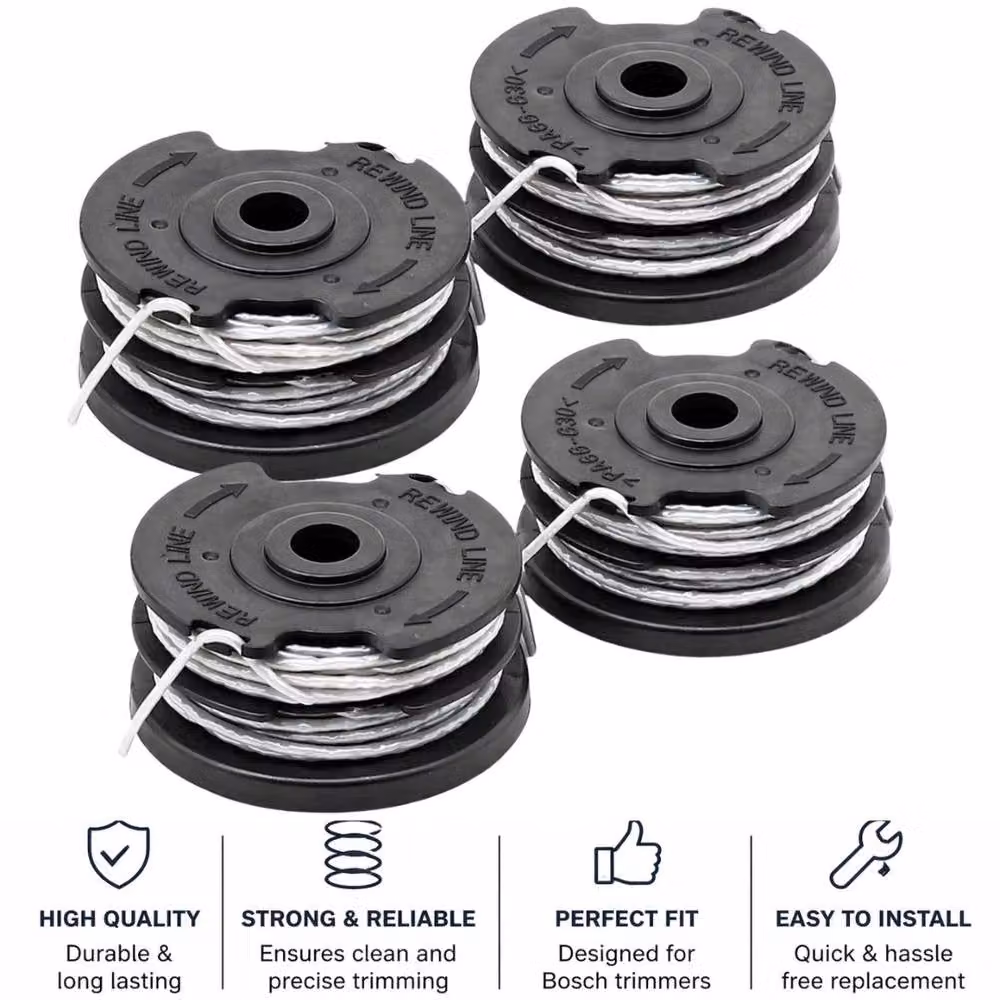 SPETLEK Pool Line Strimmer Replacement 4 Pack in Grey and Black, 100g – 2