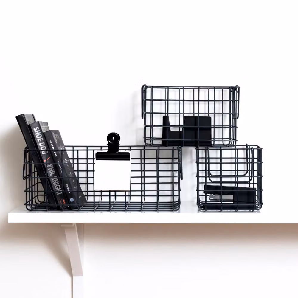 Mustard Made The Baskets in Grey, Metal, W/D/H: 40.0 x 26.0 x 16.0 cm – 2