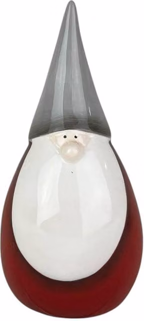 Four Candle Red and Grey Ceramic Santa Tabletop Christmas Decoration – 1