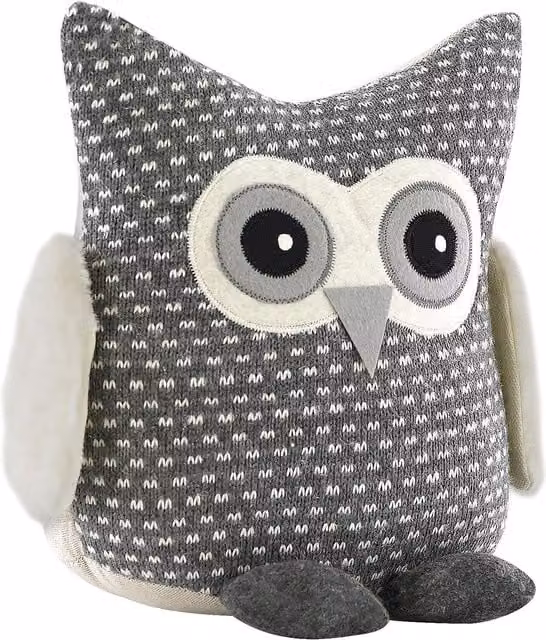 GEEZY Novelty Owl Door Stopper in Grey