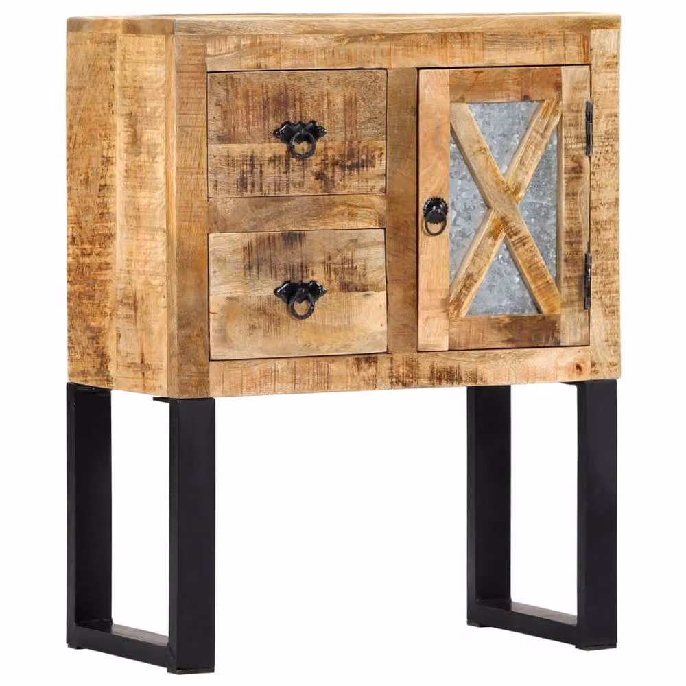 Berkfield Home Modern Mango Wood Sideboard in Brown, W/D/H: 60 x 30 x 76 cm – 2