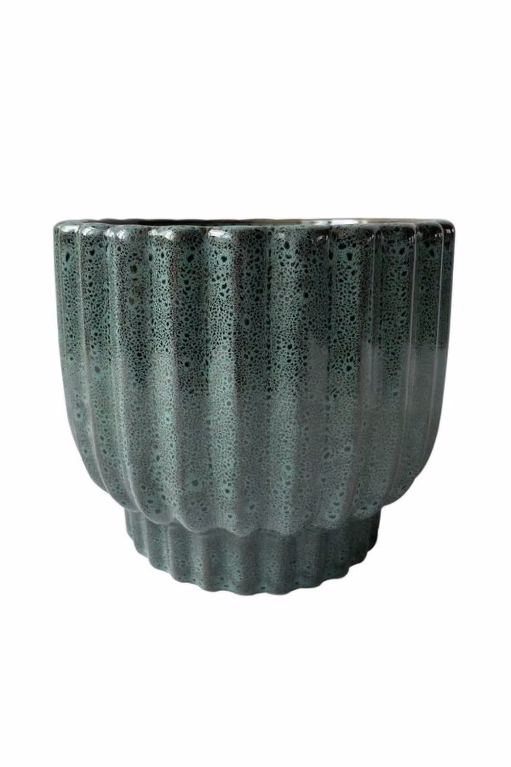 KDMD Hortus Rustic Barcelos Ceramic Tabletop Pot in Green, W: 14.5 cm, D: 13.5 cm, H: 13.5 cm – 2