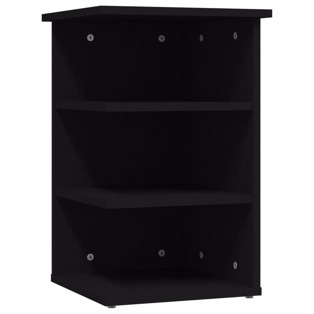 Berkfield Home Black Modern Side Cabinet with Internal Shelves, W/D/H: 35 x 35 x 55 cm – 3