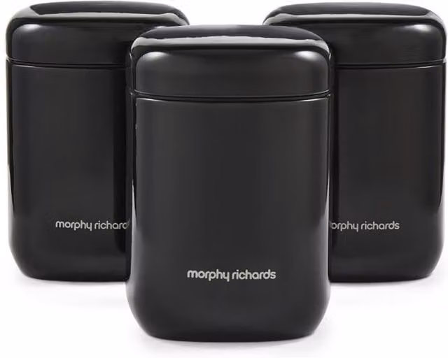 Morphy Richards Small Metal Storage Canister Set in Black