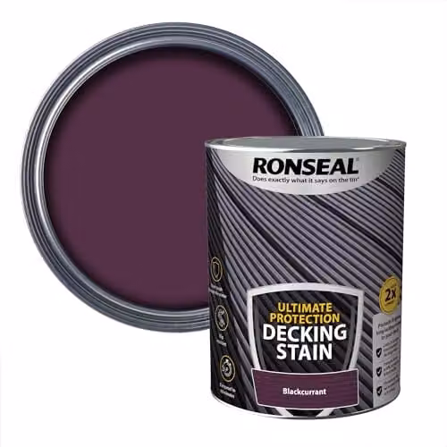 Ronseal Ultimate Protection Decking Stain in Blackcurrant Purple, 5 l – 1