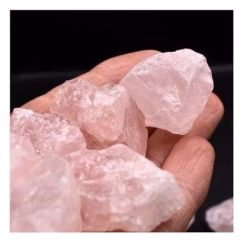 KDMD Pink Rose Quartz Raw Crystals, 500 g – 3
