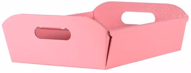 Kingsbury Gifts Small Pink Cardboard Hamper Gift Box with Handles