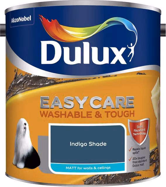 Dulux Easycare Washable and Tough Matt Paint in Indigo Blue Petrol Shade