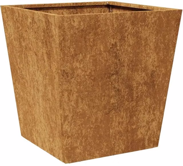 Berkfield Home Corten Steel Garden Planter Tub in Brown, W/D/H: 40 x 40 x 40 cm – 1
