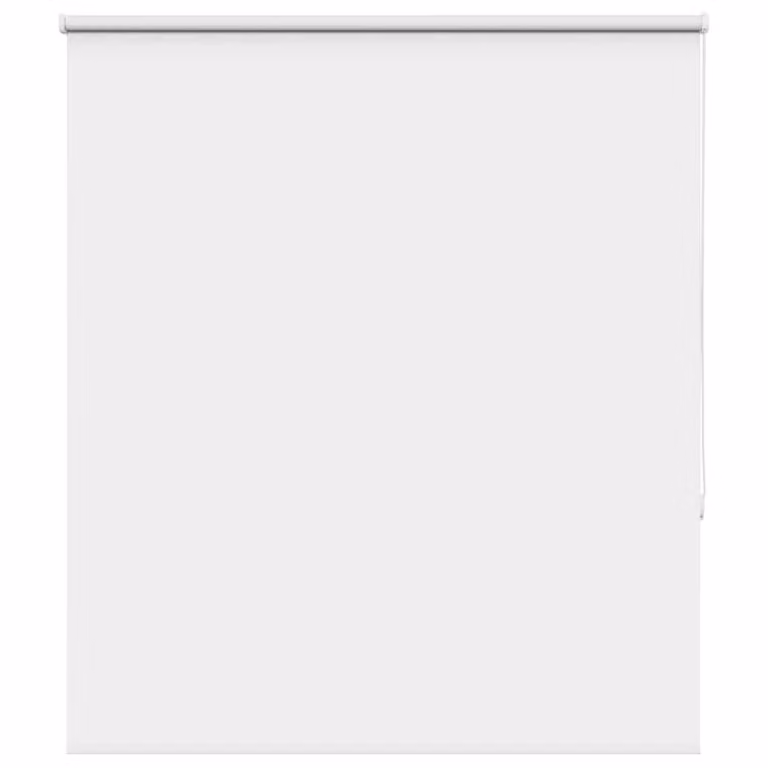 Berkfield Home White Blackout Roller Blind, Polyester Fabric, W: 130 cm x H: 130 cm