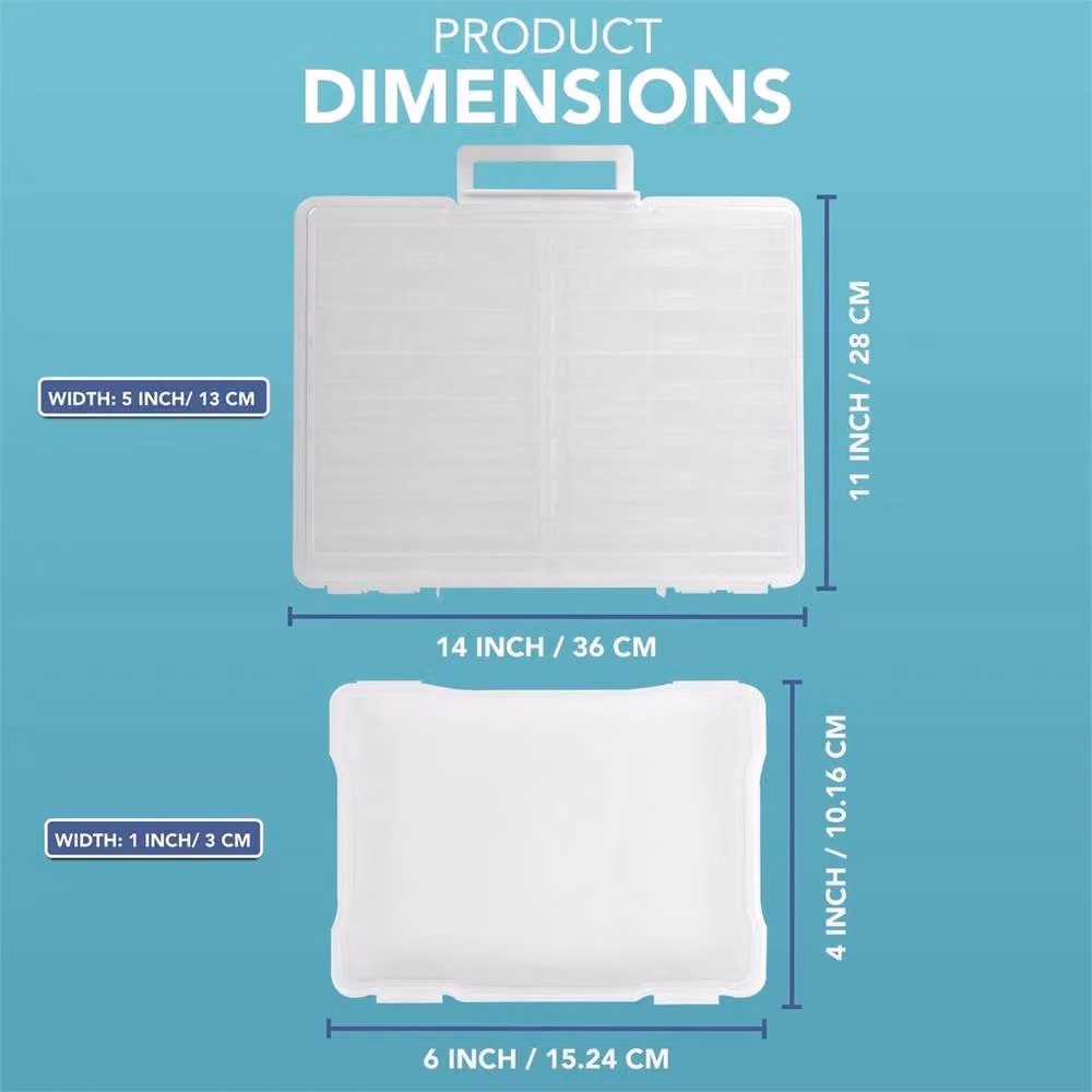Nordara Transparent Plastic Photo Storage Boxes for 1600 4x6 Photos – 2