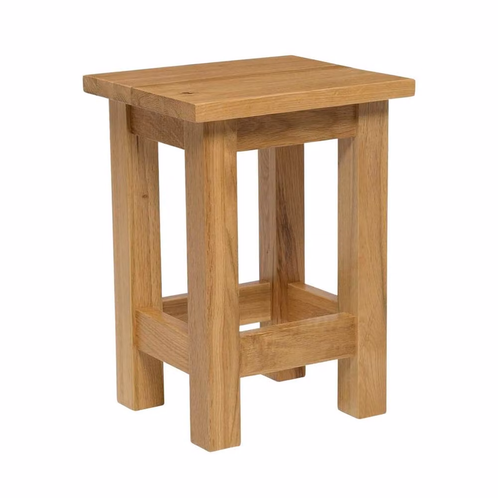 FORGEVIO Small Square Side Table in Brown Lacquered Oak Wood – 5
