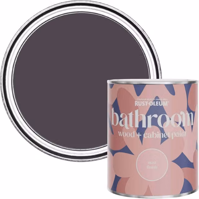 Rust-Oleum Purple Moisture Resistant Bathroom Wood and Cabinet Paint in Matt Finish, Grape Soda, 0.75 l – 1