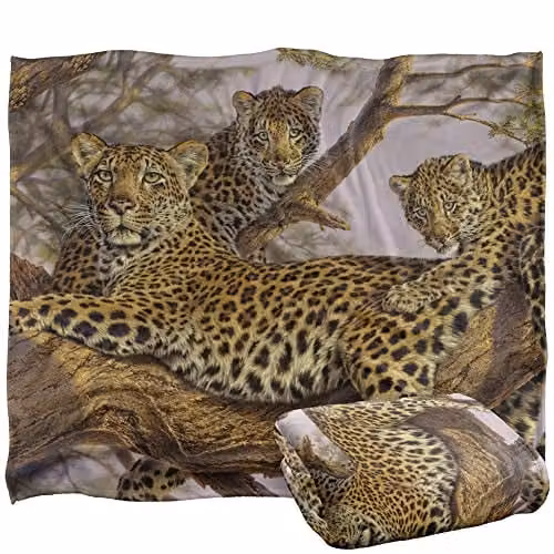 Wild Wings Family Tree Silky Touch Super Soft Fleece Throw Blanket in White, W/D/H: 152 x 127 cm – 1