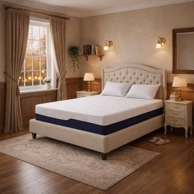 KDMD Windermere Orthopaedic Medium Firm Double Mattress in White, W/D/H: 140 x 200 x 25 cm