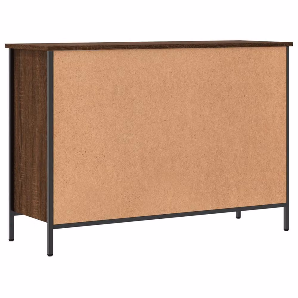 Berkfield Home Industrial Shoe Cabinet in Brown Oak, W/D/H: 100 x 35 x 70 cm – 5