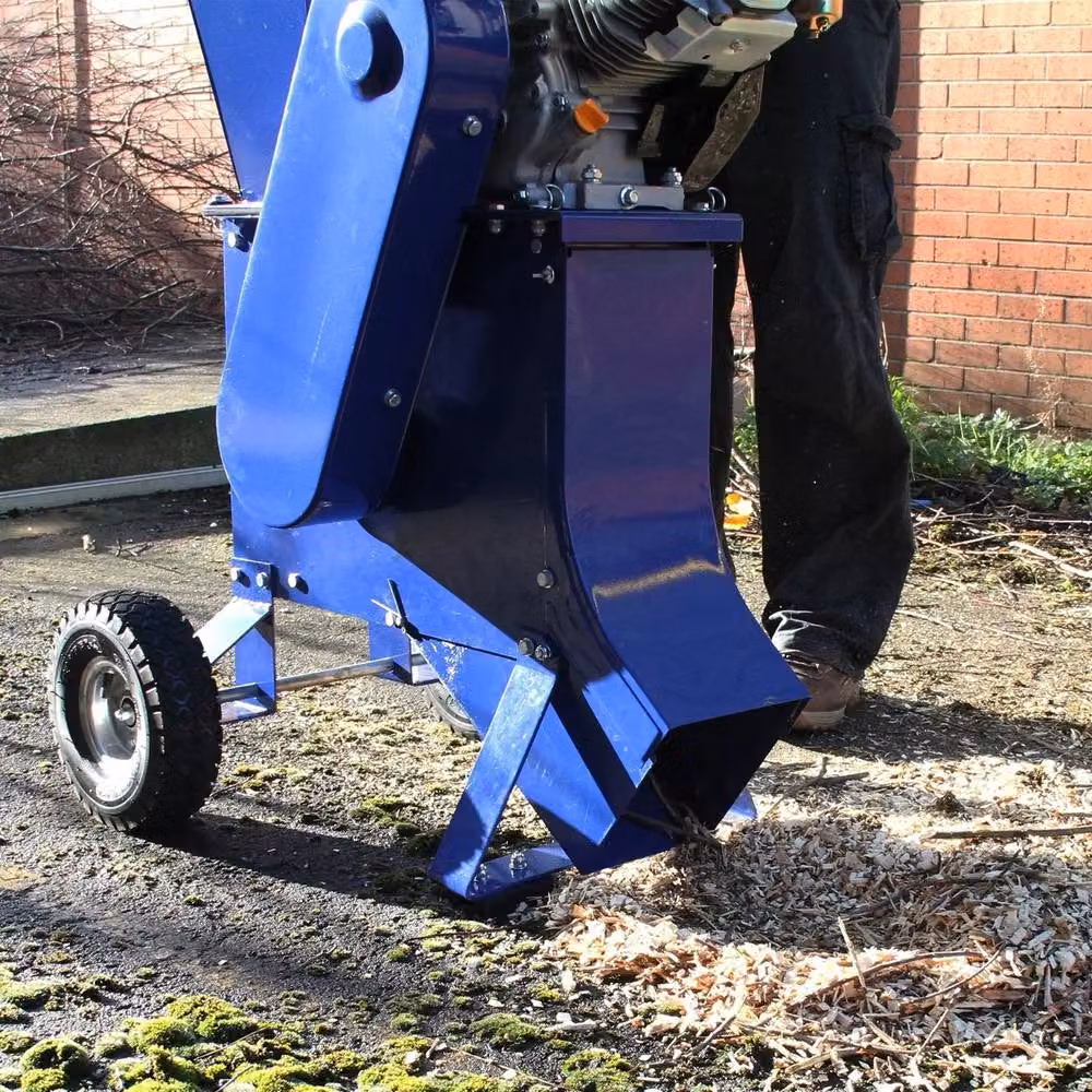 Monstershop T-Mech 5T 370mm Log Splitter and 15HP Gas Wood Chipper Set in Blue – 3