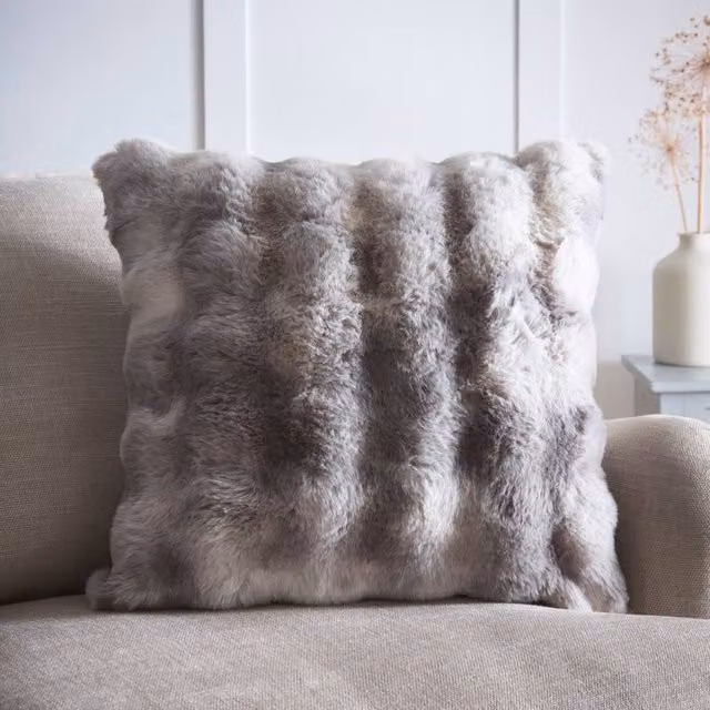 Portfolio Home Oslo Square Filled Cushion in Grey, W/D/H: 55 x 55 x 55 cm